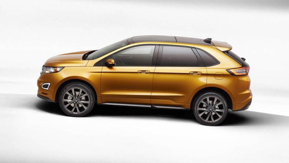 O Edge perdeu um pouco o jeitão de SUV e assumiu a vocação de crossover | <a href="https://beta-develop.quatrorodas.abril.com.br/noticias/saloes/paris-2014/ford-apresenta-novo-edge-787116.shtml" rel="migration">Leia mais</a>