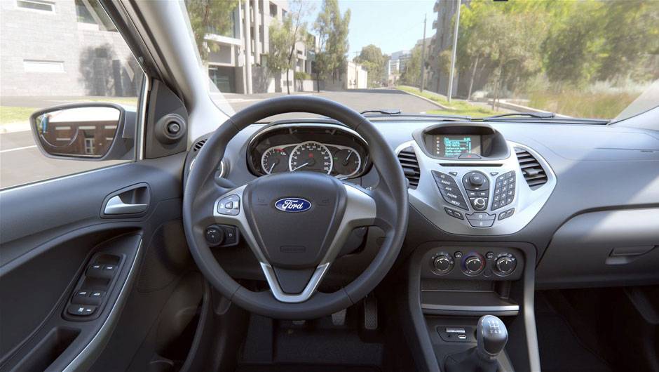 Detalhe do interior da vers&atilde;o SEL | <a href="https://beta-develop.quatrorodas.abril.com.br/carros/lancamentos/novo-ford-ka-792257.shtml" rel="migration">Leia mais</a>