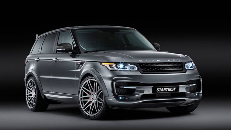 A Range Rover Sport Startech, conta com um kit de carroceria com painéis de fibra de carbono desenvolvido exclusivamente | <a href="https://beta-develop.quatrorodas.abril.com.br/noticias/saloes/genebra-2014/brabus-mostrara-range-rover-sport-startech-genebra-774767.shtm" rel="migration"></a>