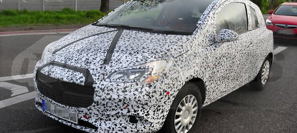 Opel Corsa 2015 é flagrado em teste ne Europa