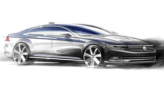 Surgem esboços da nova geração do VW Passat