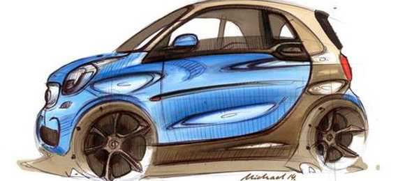 Smart divulga novos esboços da próxima geração do ForTwo