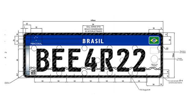 Contran oficializa placas veiculares no padrão do Mercosul