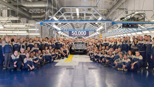 Maserati celebra 50 mil carros produzidos em Grugliasco
