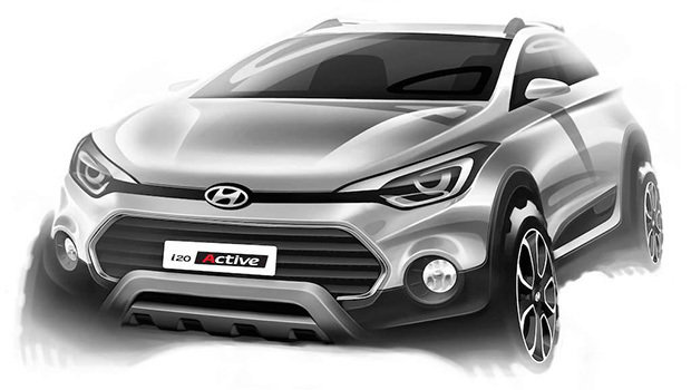 Hyundai divulga esboços do i20 Active