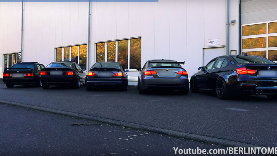 Ouça e compare o ronco das gerações do BMW M3