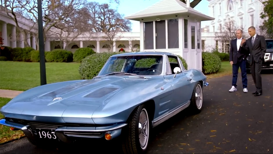 Humorista Jerry Seinfeld leva Barack Obama para dirigir Corvette