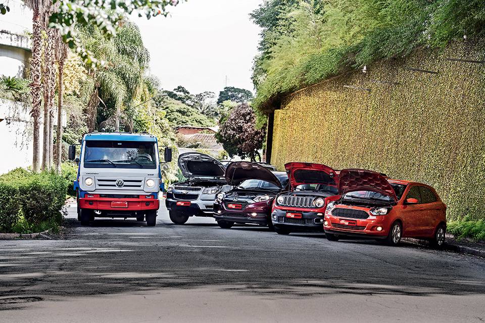 Testando os serviços de resgate de Ka, HR-V, Renegade e S10