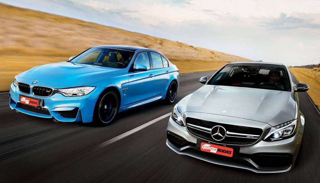 BMW M3 x Mercedes-AMG C 63 S Esportivos são versões de sedãs consagrados: Série 3 e Classe C