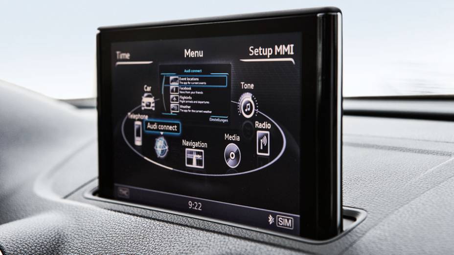 A tela do sistema MMI embute-se no painel quando não está em uso | <a href="https://beta-develop.quatrorodas.abril.com.br/carros/impressoes/audi-a3-sportback-729774.shtml" rel="migration">Leia mais</a> A tela do sistema MMI embute-se no painel quando não está em uso | <a href="https://beta-develop.quatrorodas.abril.com.br/carros/impressoes/audi-a3-sportback-729774.shtml" rel="migration">Leia mais</a>