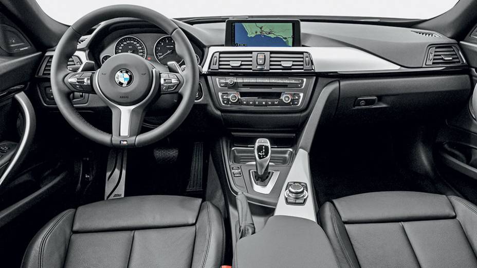 O interior é basicamente o mesmo da família da Série 3 | <a href="https://beta-develop.quatrorodas.abril.com.br/carros/impressoes/bmw-335i-gt-740953.shtml" rel="migration">Leia mais</a>