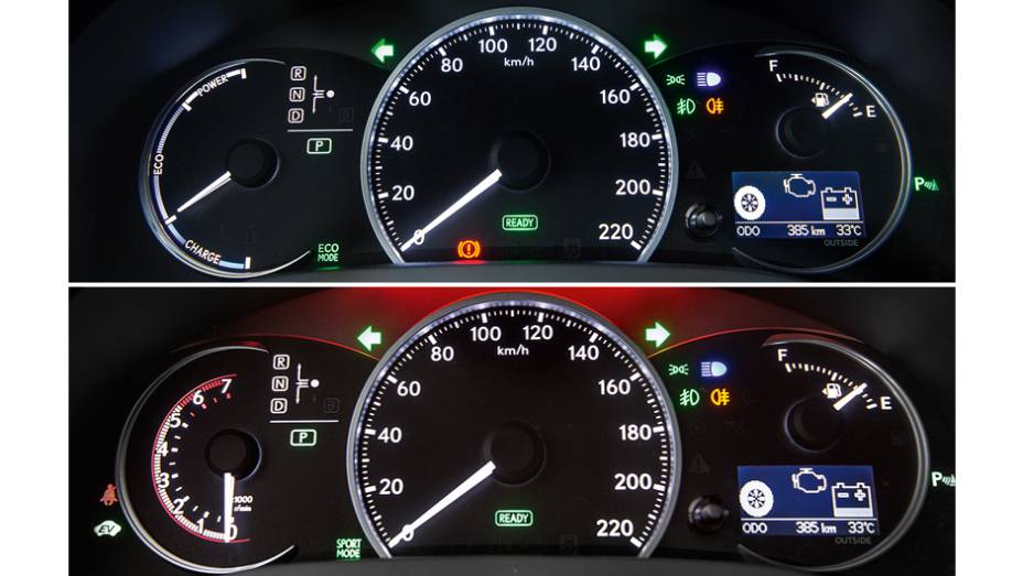 Painel que muda de configuração (e de cor) conforme o modo de condução escolhido pelo motorista | <a href="https://beta-develop.quatrorodas.abril.com.br/carros/lancamentos/lexus-ct-200h-f-sport-743425.shtml" rel="migration">Leia mais</a> Painel que muda de configuração (e de cor) conforme o modo de condução escolhido pelo motorista | <a href="https://beta-develop.quatrorodas.abril.com.br/carros/lancamentos/lexus-ct-200h-f-sport-743425.shtml" rel="migration">Leia mais</a>