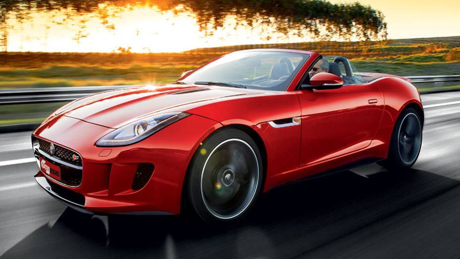 O F-Type acelera de 0 a 100 km/h em 4,2 segundos e vai a 300 km/h | <a href="https://beta-develop.quatrorodas.abril.com.br/carros/testes/jaguar-f-type-v8-s-760605.shtml" rel="migration">Leia mais</a>