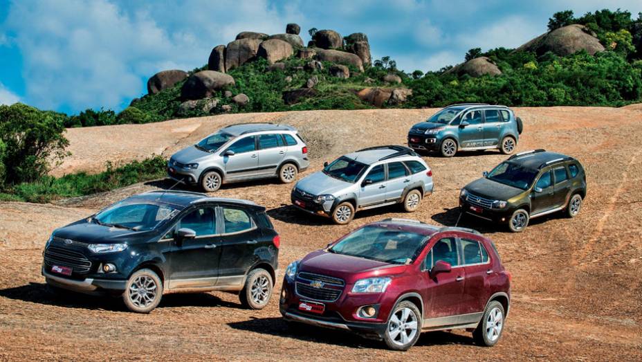 Reunimos tr&ecirc;s SUV, duas peruas e uma minivan, nas trilhas | <a href="https://beta-develop.quatrorodas.abril.com.br/carros/testes/aventureiros-urbanos-777231.shtml" rel="migration">Leia mais</a>