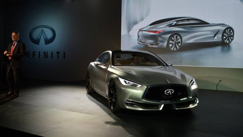 Coup&eacute; de alto desempenho chega com motor biturbo V6 3.0 | <a href="https://beta-develop.quatrorodas.abril.com.br/noticias/saloes/detroit-2015/infiniti-revela-q60-concept-detroit-824520.shtml" rel="migration">Leia mais</a>
