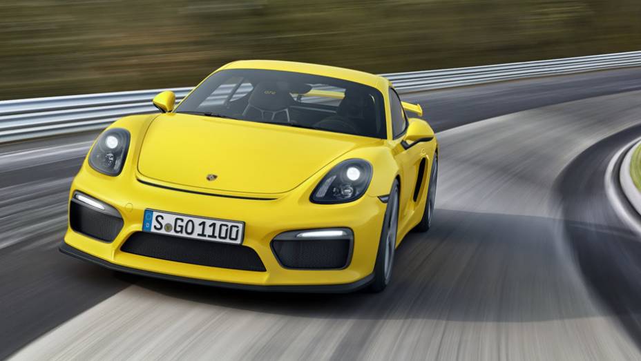 Modelo fez volta em N&uuml;rburgring em 7min40s, segundo a Porsche | <a href="https://beta-develop.quatrorodas.abril.com.br/noticias/fabricantes/porsche-lanca-novo-cayman-gt4-832160.shtml" rel="migration">Leia mais</a>