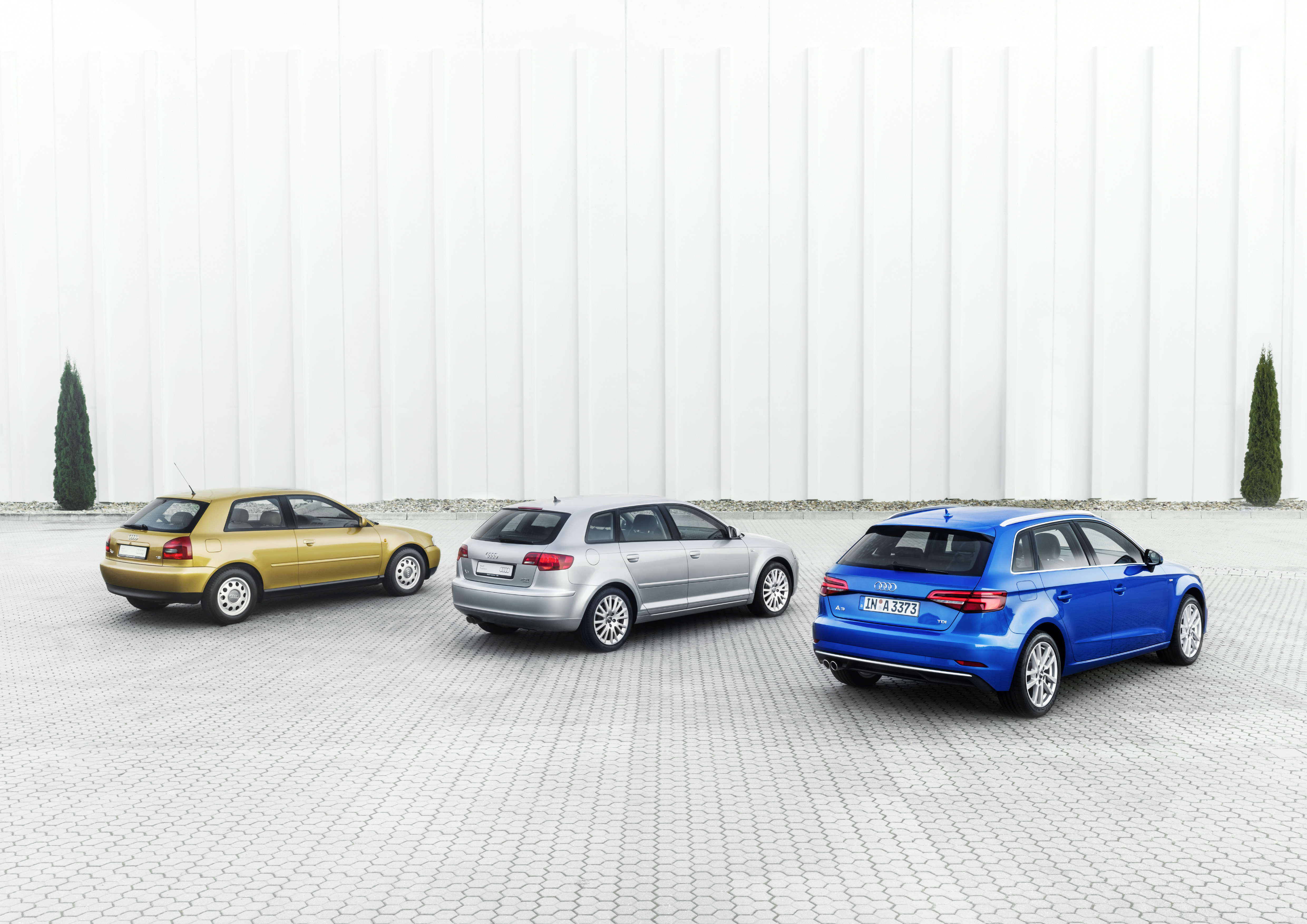 Tr&ecirc;s gera&ccedil;&otilde;es do Audi A3