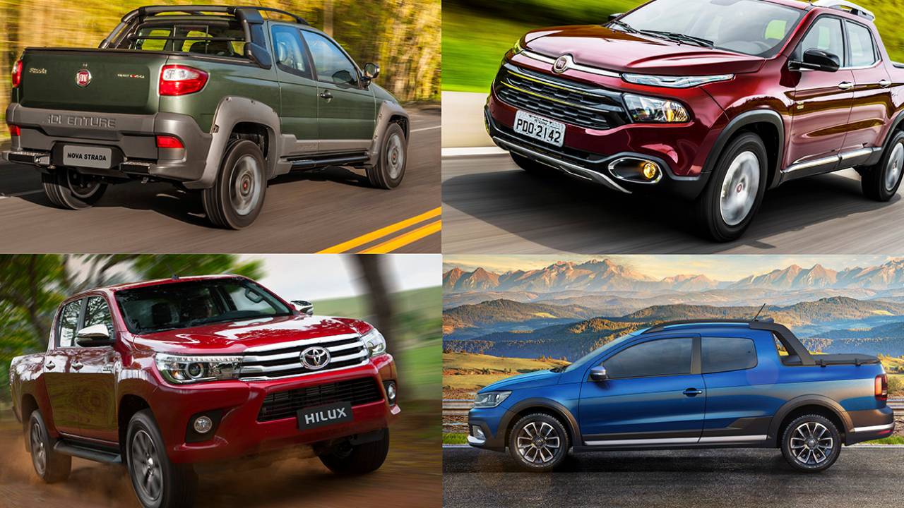Fiat Strada, Fiat Toro, Toyota Hilux e VW Saveiro