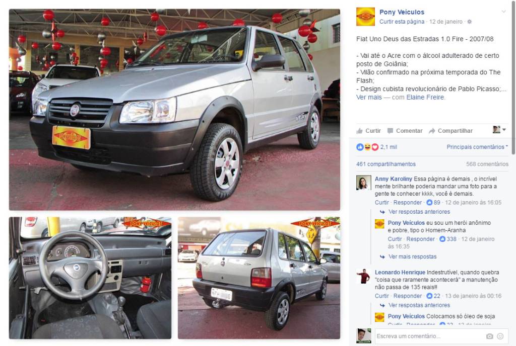 Conheça a Pony Veículos, a loja dos anúncios super sinceros