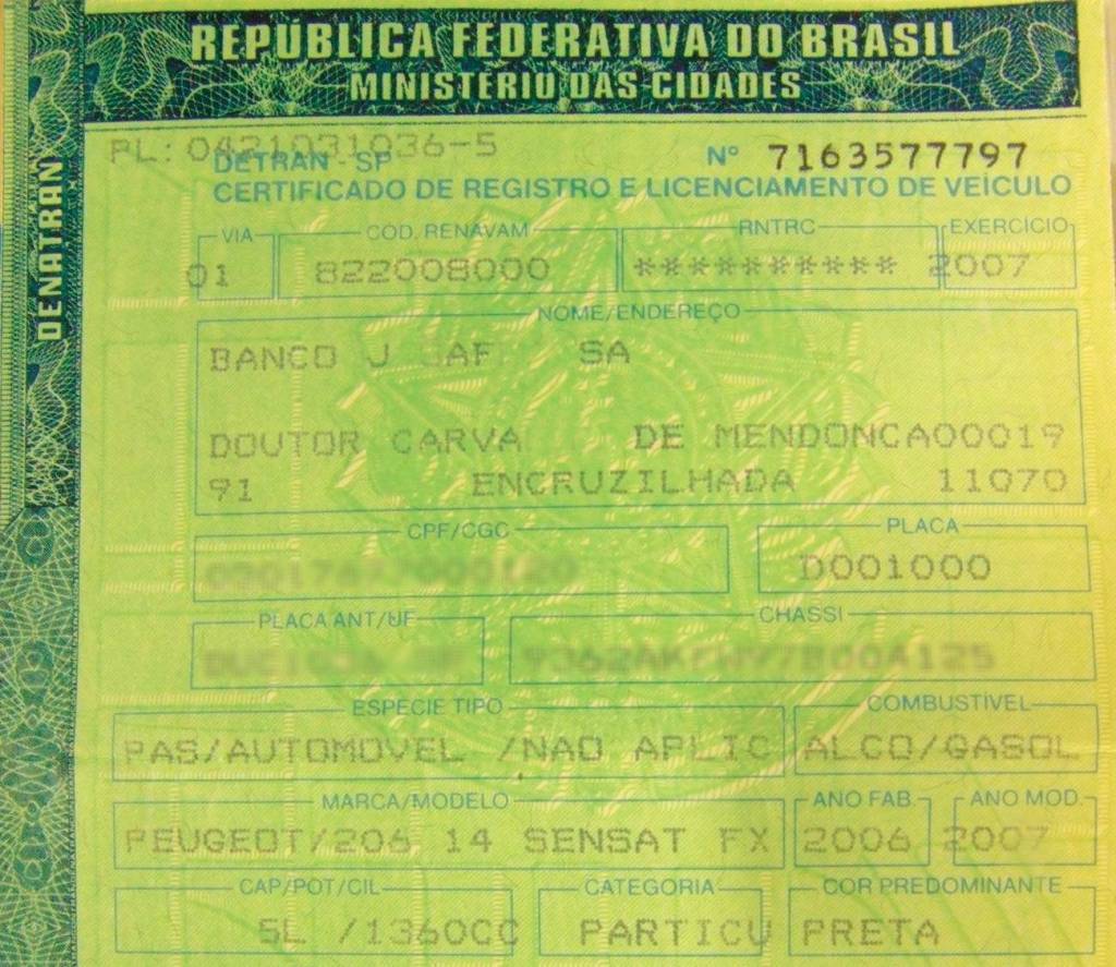 Documento CRLV digital Documento CRLV