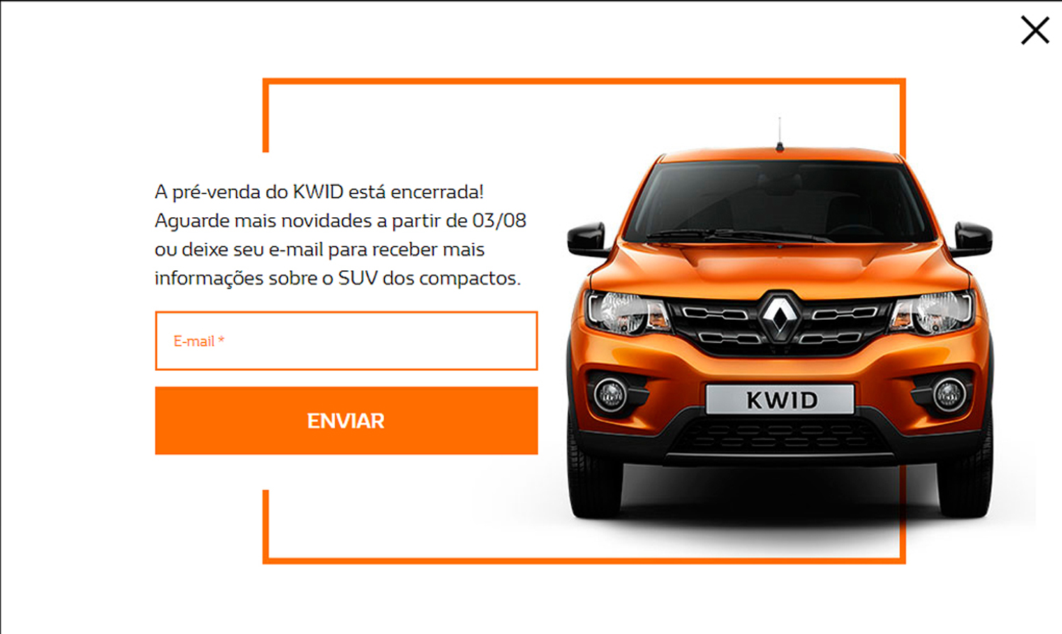 Fim da pr&eacute;-venda Renault