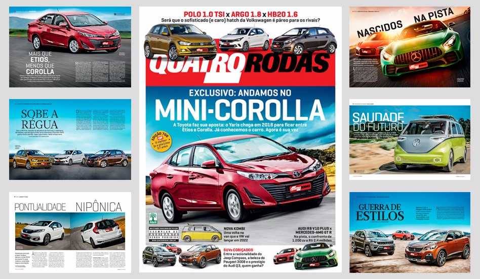QUATRO RODAS de outubro: conheça o Toyota Yaris, um mini-Corolla