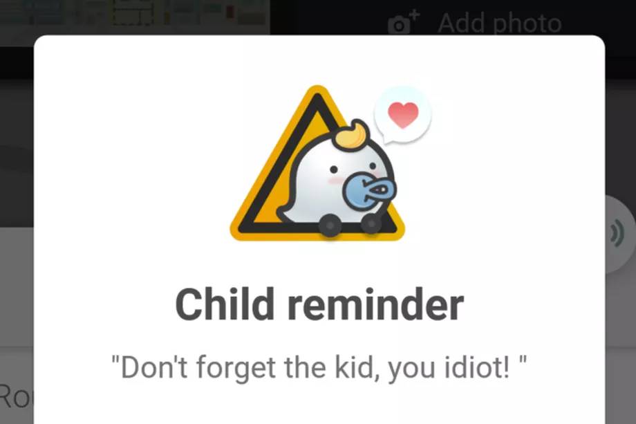 waze child reminder