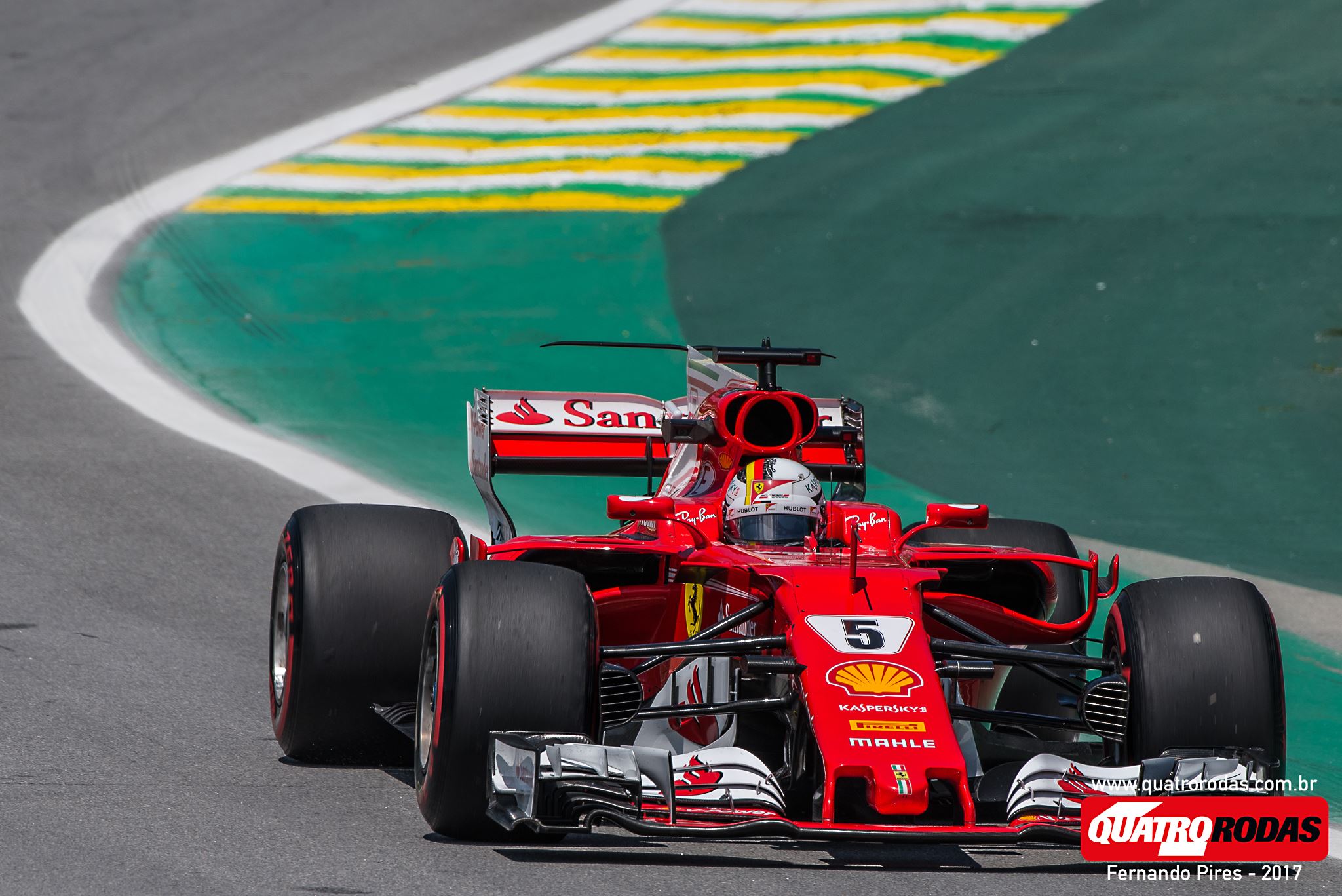 Vettel andou bem, mas acabou atr&aacute;s de Bottas