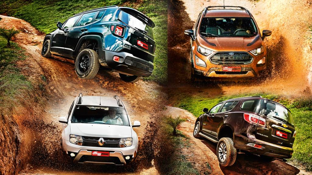 SUVs 4×4: Jeep Renegade, Ford EcoSport, Renault Duster e Chevrolet Trailblazer