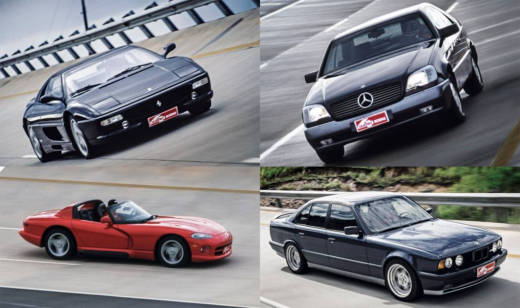 Grandes Comparativos: Ferrari F355 x BMW M3 x BMW M5 x Mercedes S 600 x Dodge Viper