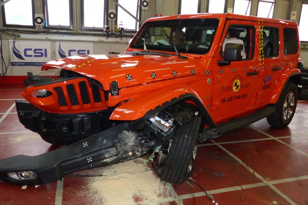 Nova geração do Jeep Wrangler fracassa teste de colisão