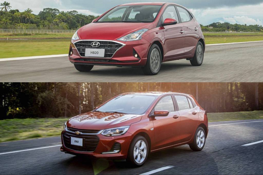 HB20 vs Onix Chevrolet Onix vende quase duas vezes mais que HB20 no primeiro semestre