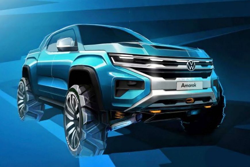 vw-amarok-sketch-2022 Projeção mostra como seria a nova Amarok, prevista para 2022
