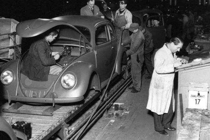 1945 VW Beetle production start