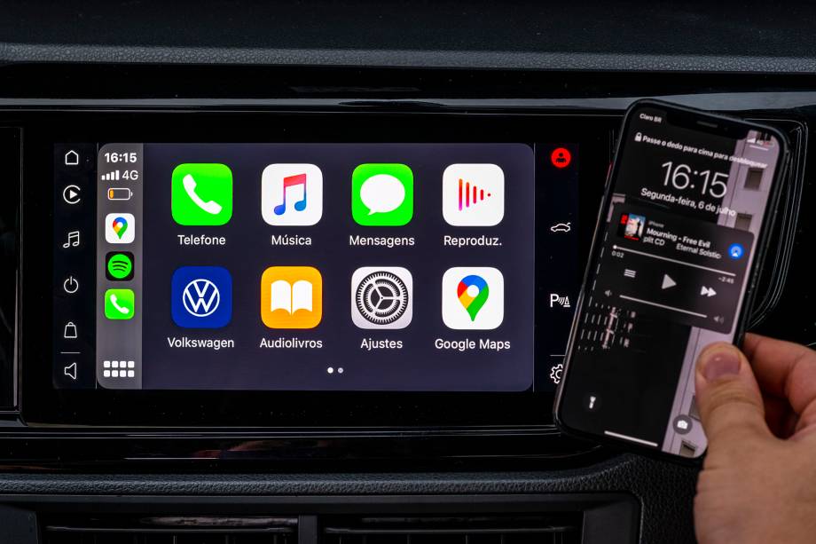 VW Play tem conectividade sem fio apenas com iPhone VW Play tem conectividade sem fio apenas com iPhone