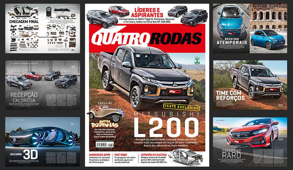 QUATRO RODAS de outubro: nova Mitsubishi L200 e comparativo de SUVs médios