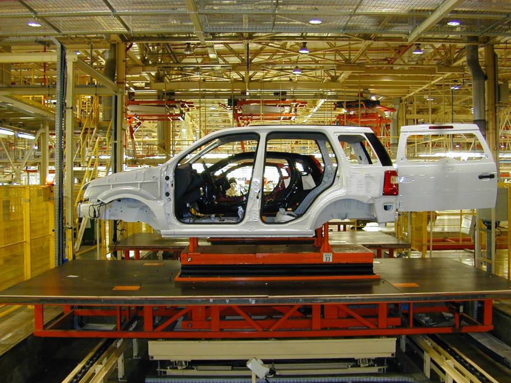 Linha de produção do EcoSport, na fábrica da Ford. Linha de produção do EcoSport, na fábrica da Ford em Camaçari