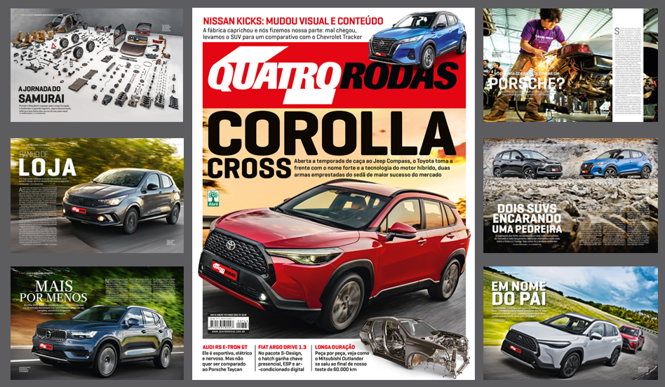 QUATRO RODAS de março: os novos Toyota Corolla Cross e Nissan Kicks 2022