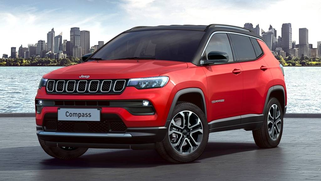 Jeep Compass 2022 (34) Teto preto chama atenção no novo Jeep Compass 2022