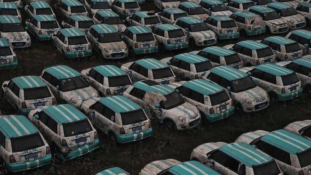 Unidades de Lifan elétrico abandonados Unidades de Lifan 330 EV 01 abandonados
