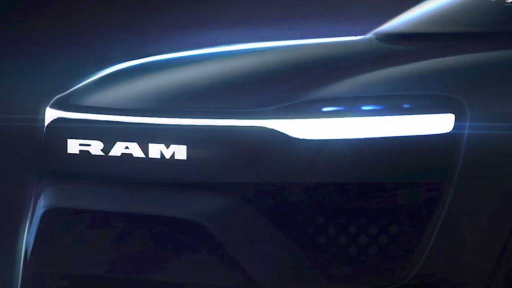 Ram elétrica Primeiras linhas da Ram 1500 elétrica foram exibidas