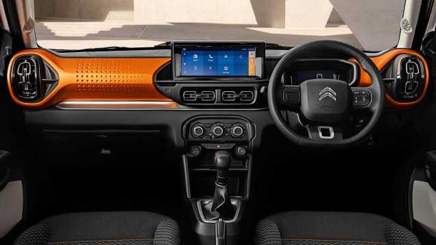 Painel do novo Citro&euml;n C3 2023 para o mercado indiano