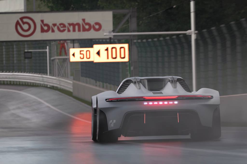 PORSCHE VISION GT 1 Porsche Vision GT branco visto de trás