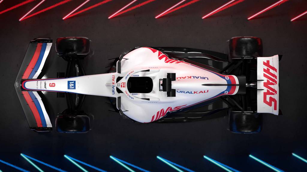 Web2 Uralkali Haas F1 Team carro visão de cima