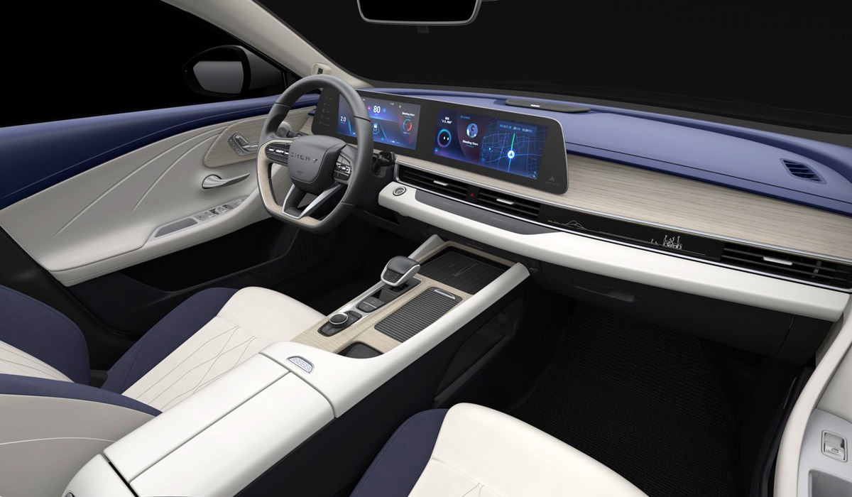 Interior do Arrizo 8 ser&aacute; uma vers&atilde;o mais luxuosa do que vem sendo aplicado na linha Tiggo brasileira