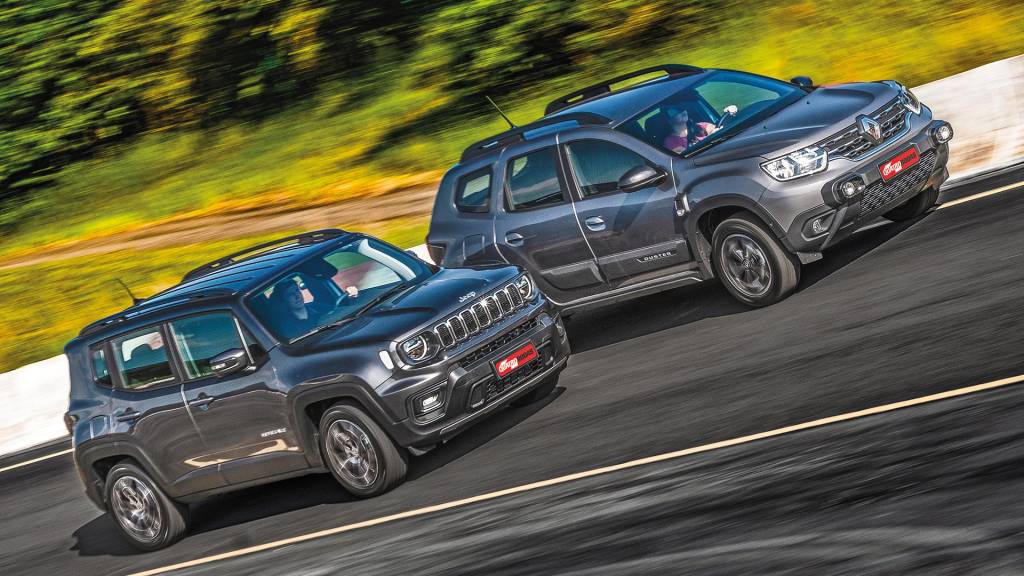 Jeep Renegade Renault SUVs 1.3 Turbo testados por QUATRO RODAS Jeep Renegade Renault SUVs 1.3 Turbo testados por QUATRO RODAS