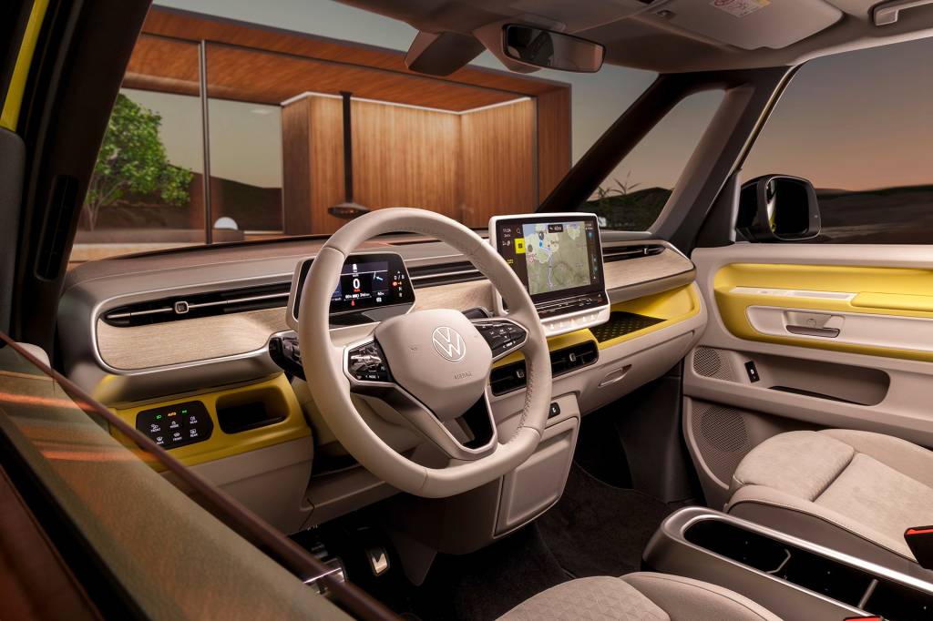 Volkswagen ID. Buzz Cores ousadas são diferença mais notável do interior da ID.Buzz em relação ao resto da linha