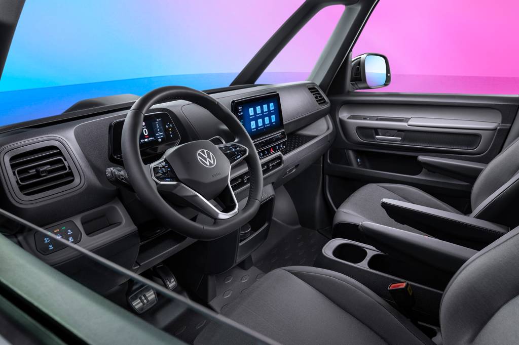 Volkswagen ID. Buzz Cargo Versão de carga tem decoração mais sóbria...