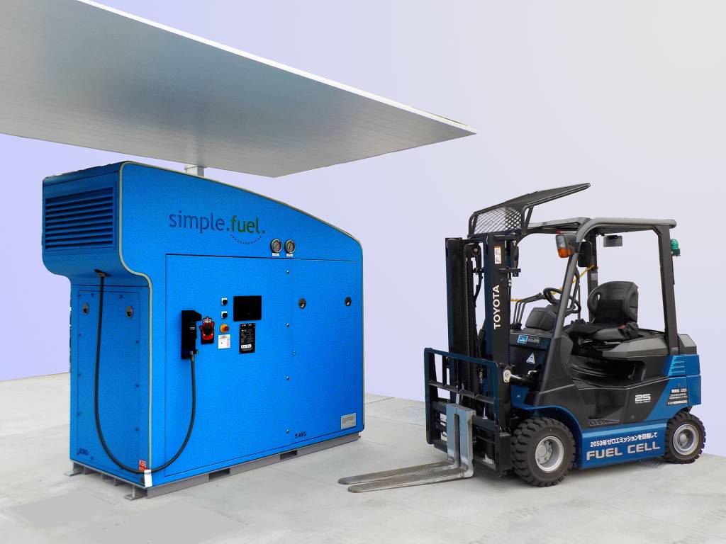 Estação de produçãode hidrogênio da Toyota Estação de produção de hidrogênio da Toyota gera até 8,8 kg do gás por dia, mas consome energia significativa