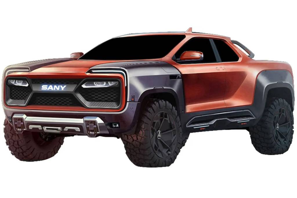 Fabricante de guindastes promete picape elétrica com visual fora do comum